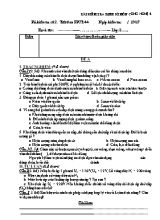 Bài kiểm tra định kì môn công nghệ 8
